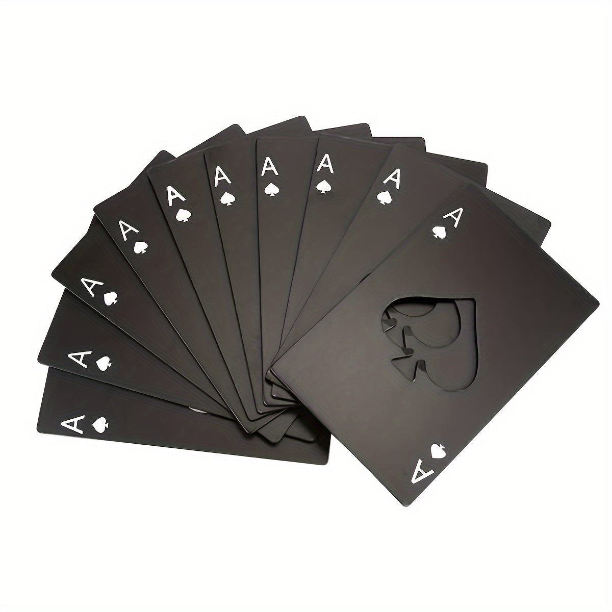 Set of 10 Creative Card Bottle Openers Stainless Steel Playing Card Design