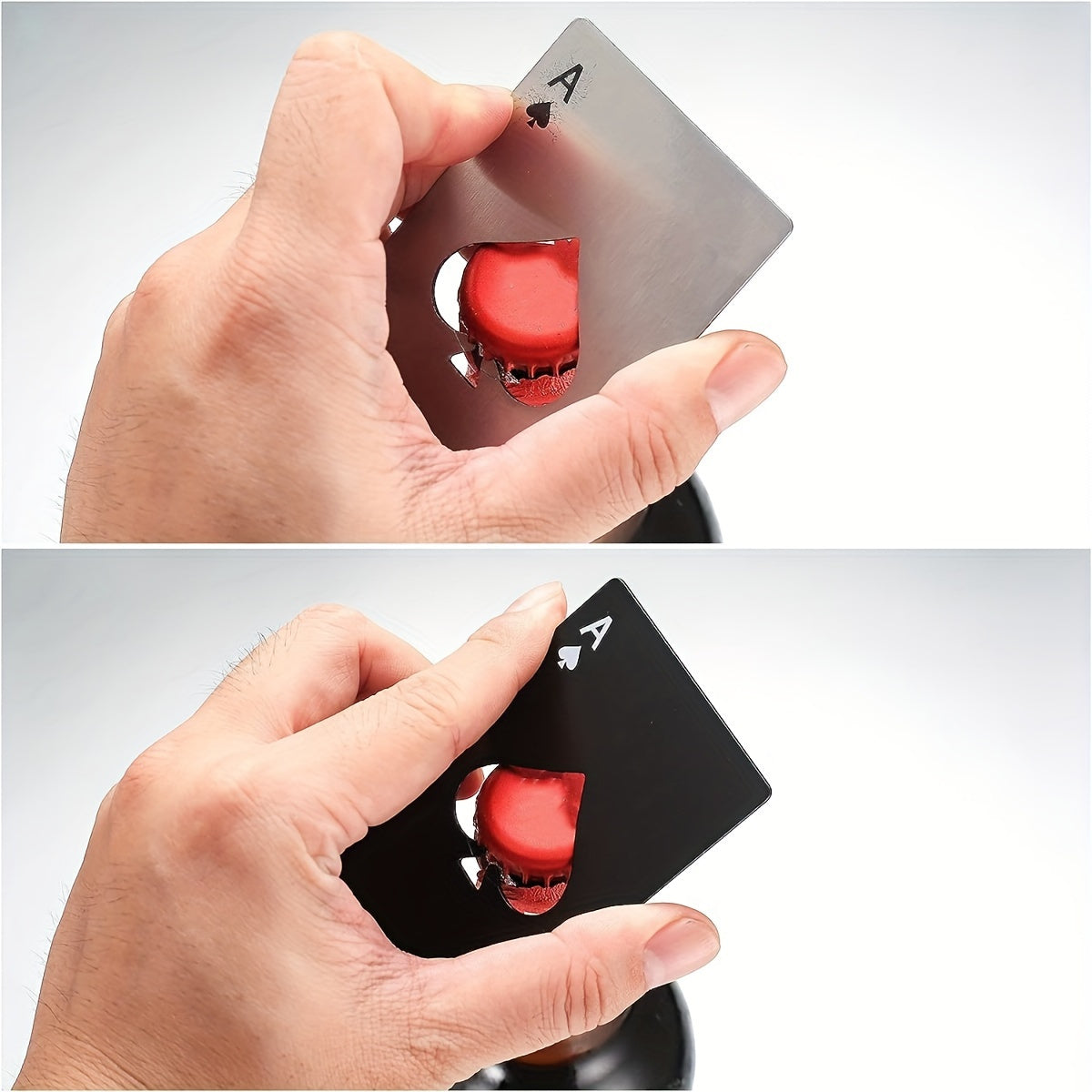 Set of 10 Creative Card Bottle Openers Stainless Steel Playing Card Design