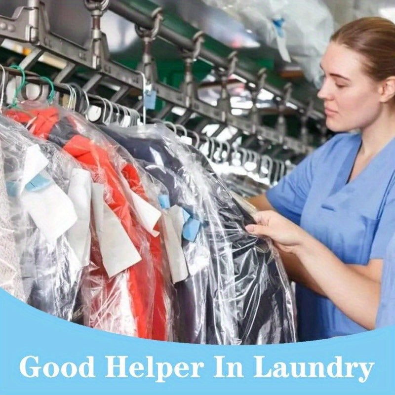 20-Piece Clear Plastic Garment Bags 149.99cm for Dry Cleaning Laundry Storage