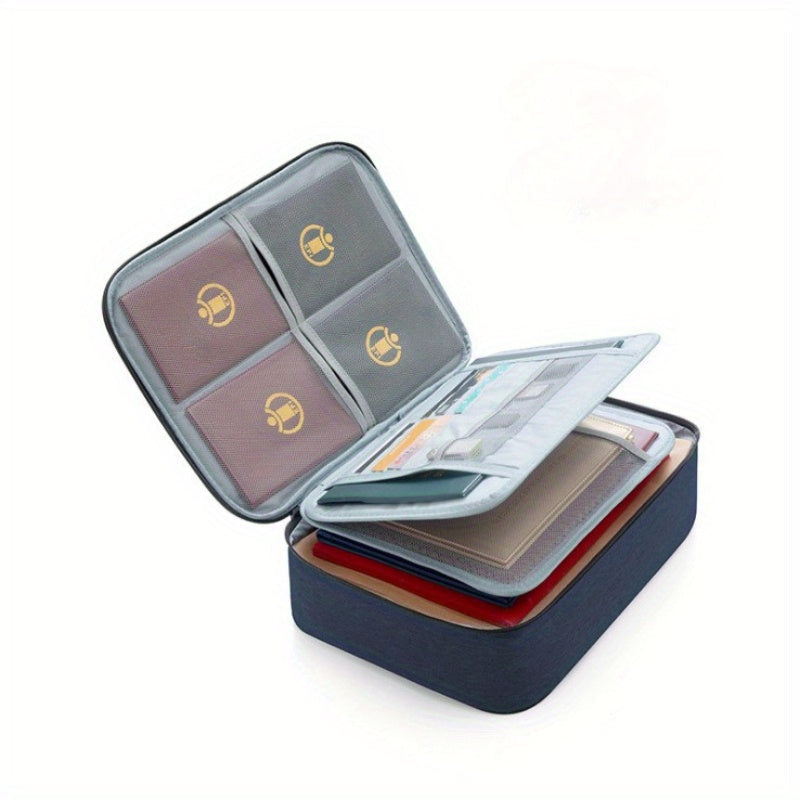 Multi-Layer High Capacity Storage Bag for Certificates and Documents Household Organization