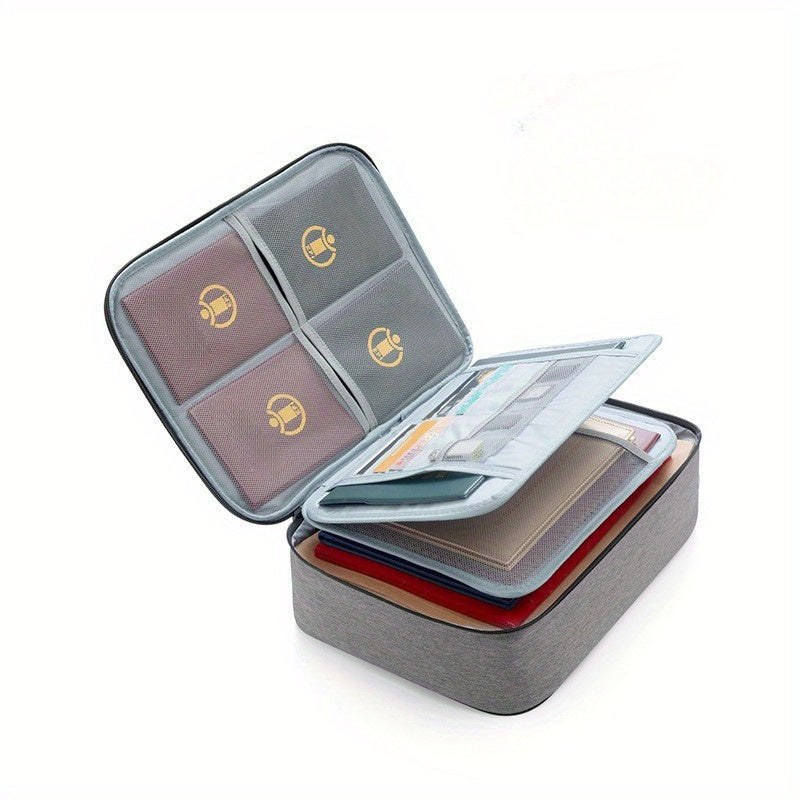 Multi-Layer High Capacity Storage Bag for Certificates and Documents Household Organization
