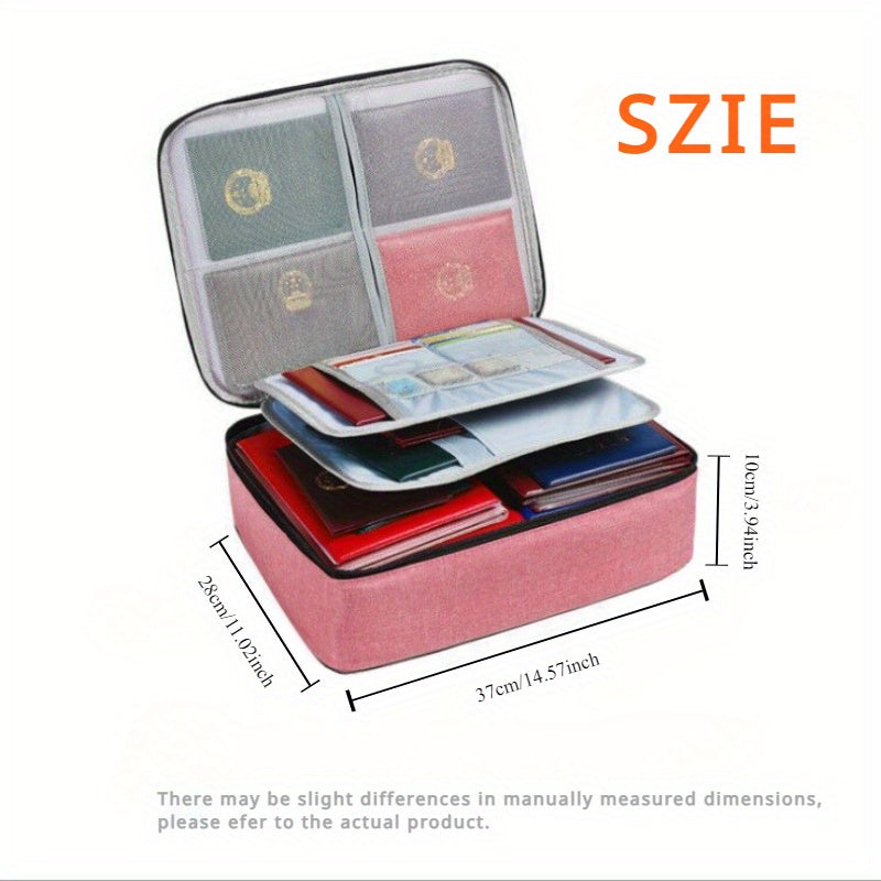 Multi-Layer High Capacity Storage Bag for Certificates and Documents Household Organization