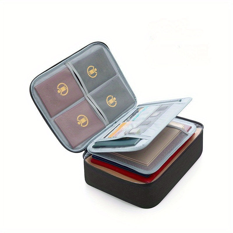 Multi-Layer High Capacity Storage Bag for Certificates and Documents Household Organization