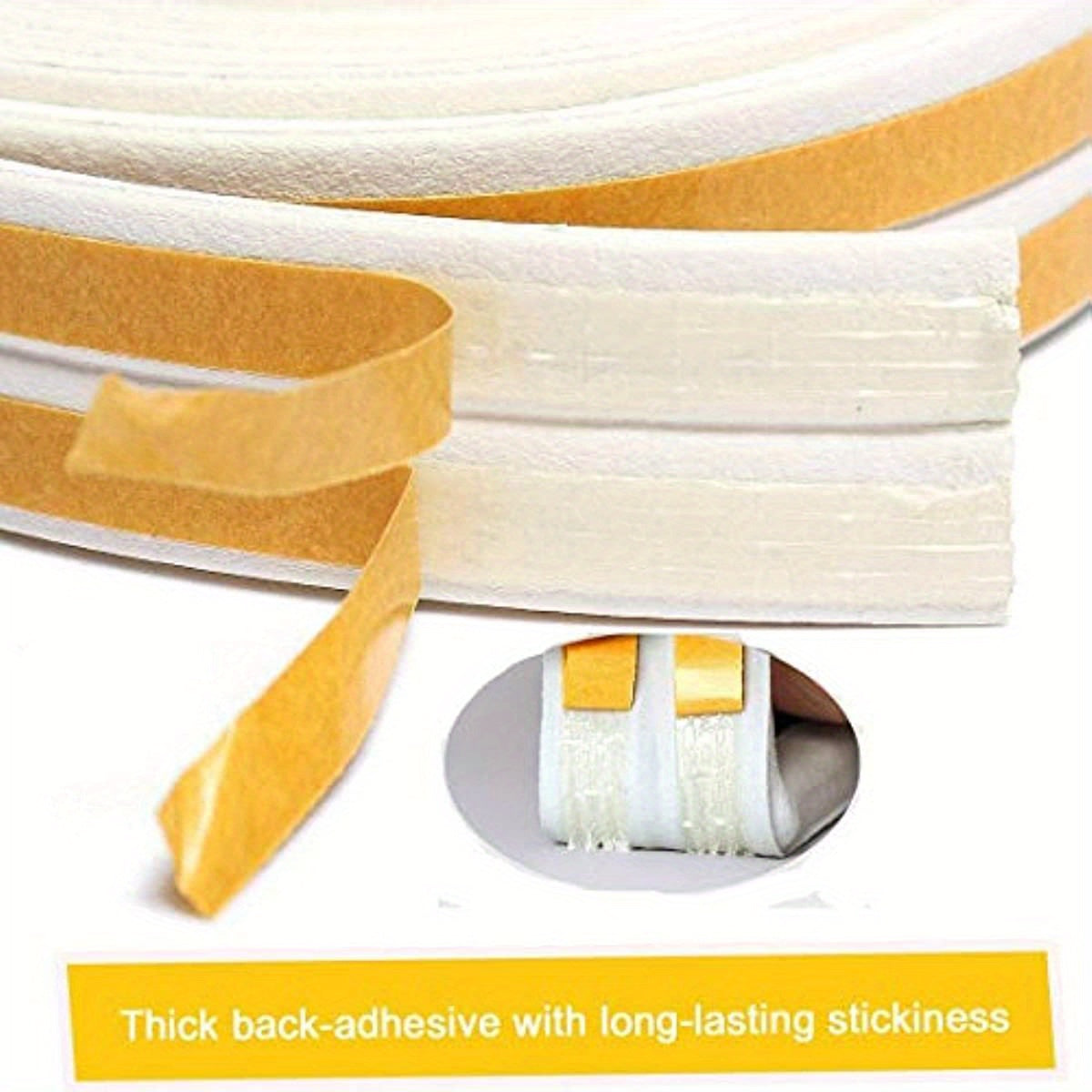 Self-Adhesive Weather Stripping 5.03m Door and Window Seal Noise Reduction Energy Saving