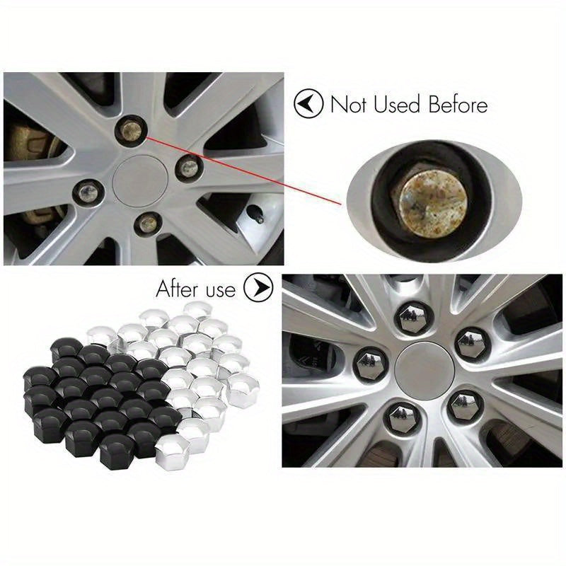 21Pcs Car Wheel Nut Cover Caps 17/21mm Rustproof Hub Screw Protector