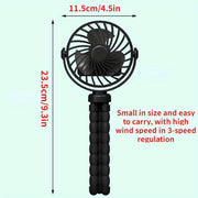 Small Portable Octopus Fan USB Rechargeable Quiet Handheld Desktop with Power Bank