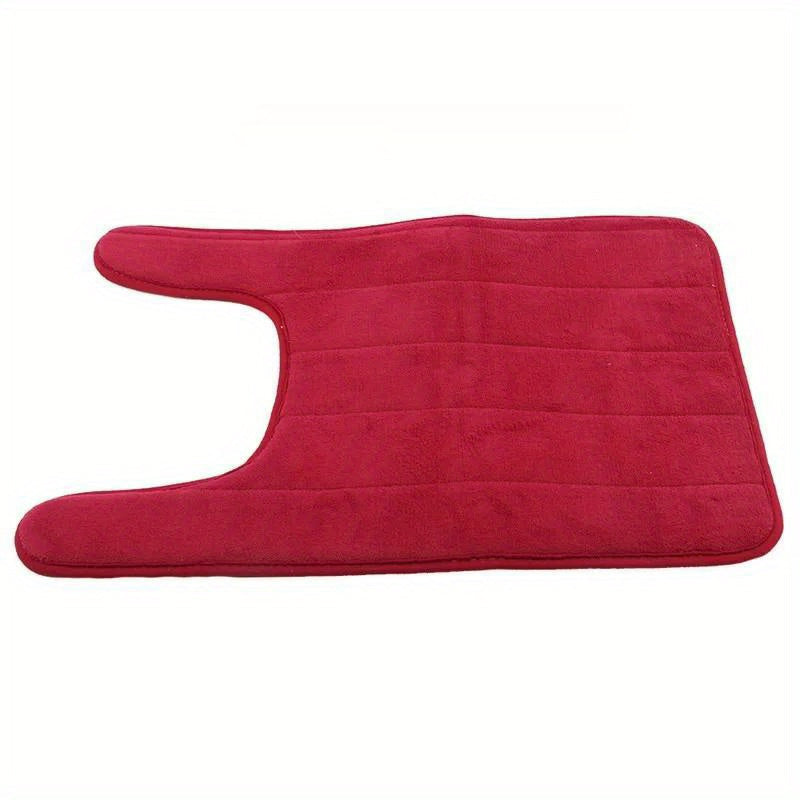 Non-Slip Bathroom Safety Mat U-Shaped Water Absorbent Toilet Floor Pad