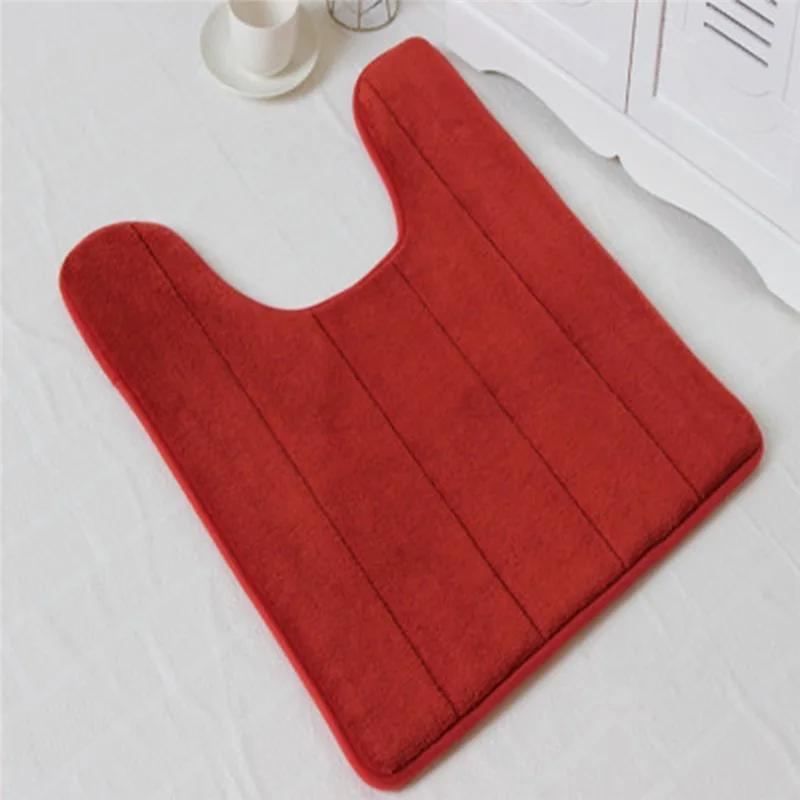Non-Slip Bathroom Safety Mat U-Shaped Water Absorbent Toilet Floor Pad