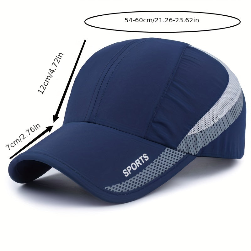 Breathable Quick-Drying Polyester Baseball Cap for Outdoor Activities