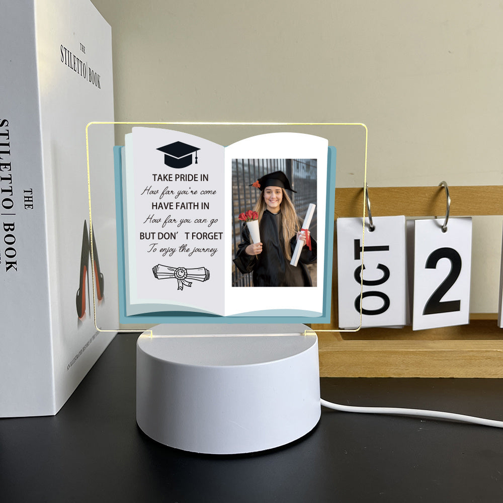 Настольная 3D светодиодная ночная лампа, идеальный подарок на выпускной и день рождения для девочек, мальчиков и друзей.