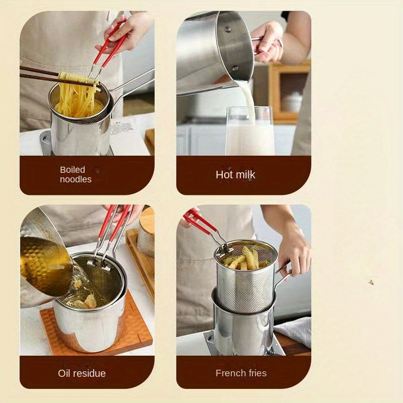 Japanese Tempura Frying Pot for Crispy French Fries and Juicy Chicken