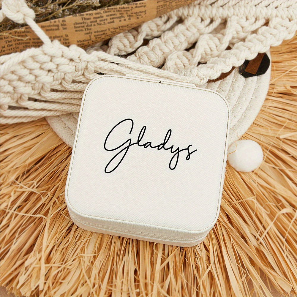 Персонализированная шкатулка для украшений для женщин, кожаное путешественническое хранение, подарок для мамы, подруги по свадьбе