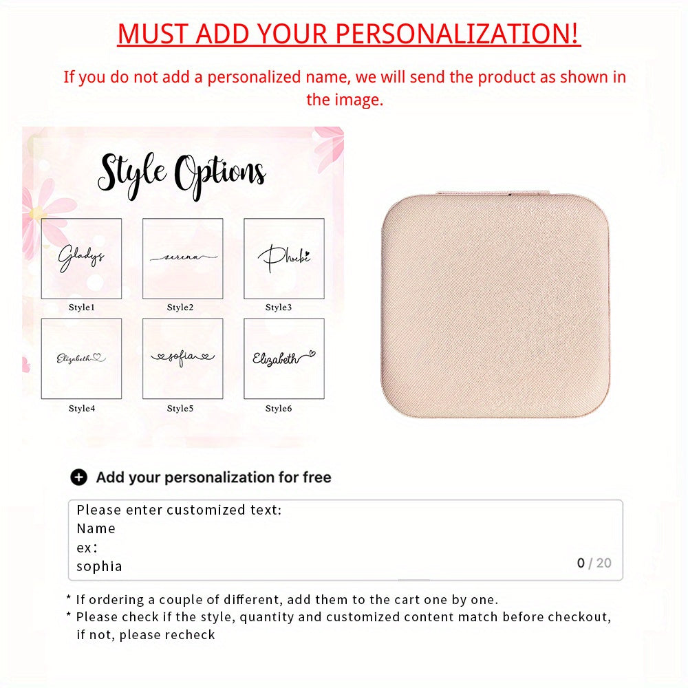 Персонализированная шкатулка для украшений для женщин, кожаное путешественническое хранение, подарок для мамы, подруги по свадьбе