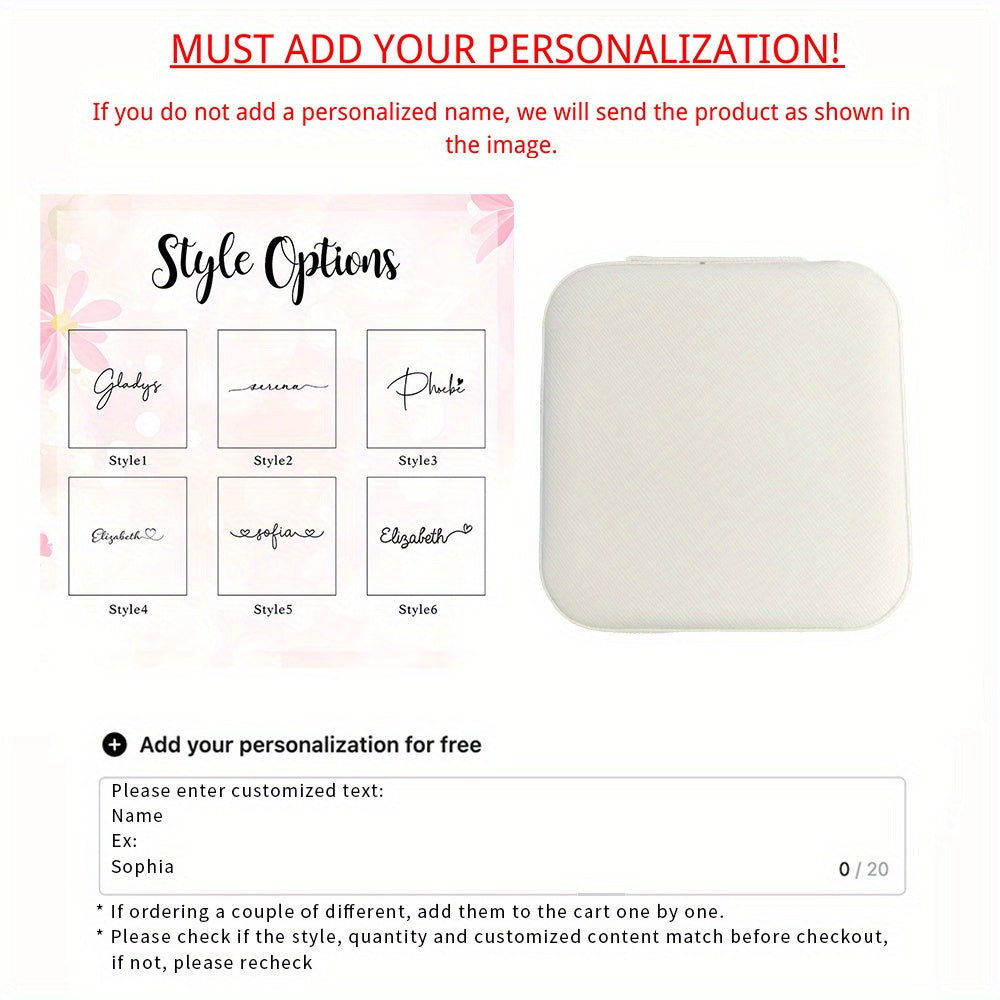 Персонализированная шкатулка для украшений для женщин, кожаное путешественническое хранение, подарок для мамы, подруги по свадьбе