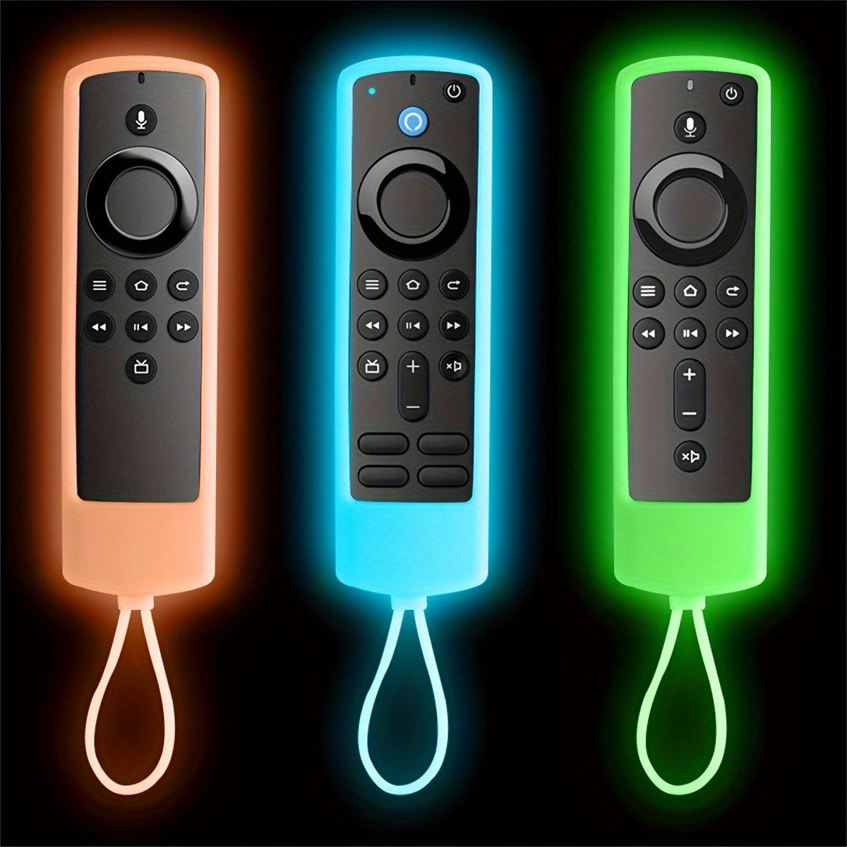 Glow-in-the-Dark Silicone Remote Cover for Alexa and Fire TV Protects and Enhances Gaming