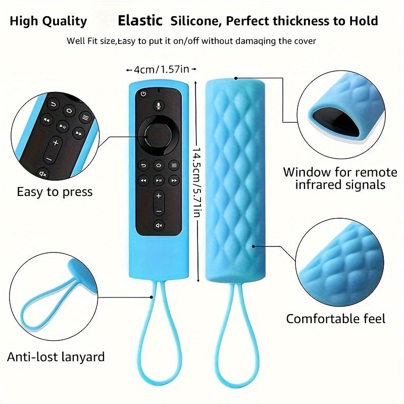 Glow-in-the-Dark Silicone Remote Cover for Alexa and Fire TV Protects and Enhances Gaming