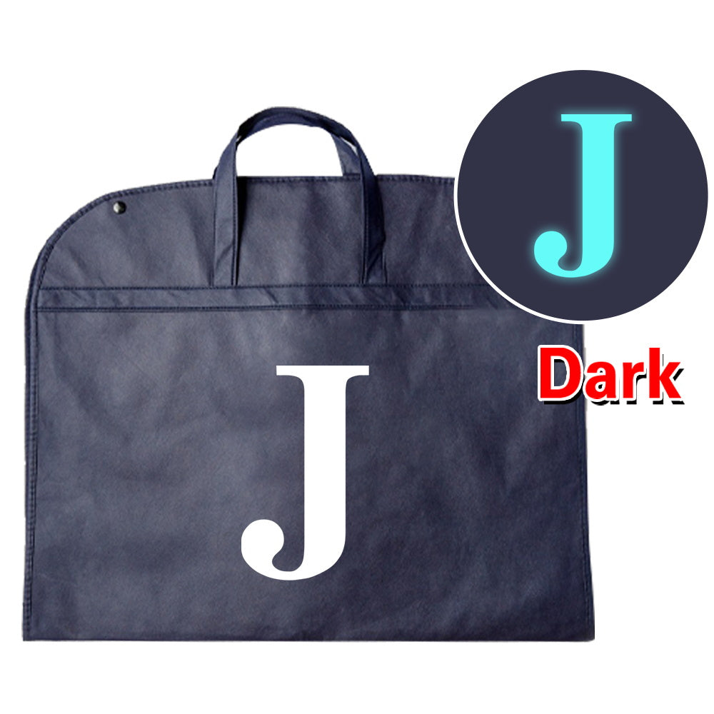 Luminous Letter Print Dust Cover Garment Bag 59.94cm Non-Woven Zippered Clothing Protector