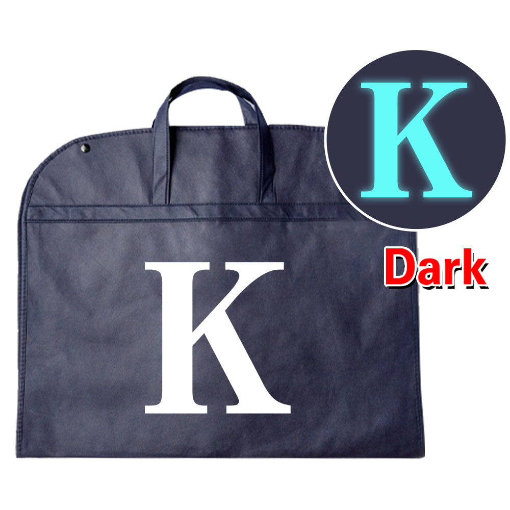 Luminous Letter Print Dust Cover Garment Bag 59.94cm Non-Woven Zippered Clothing Protector