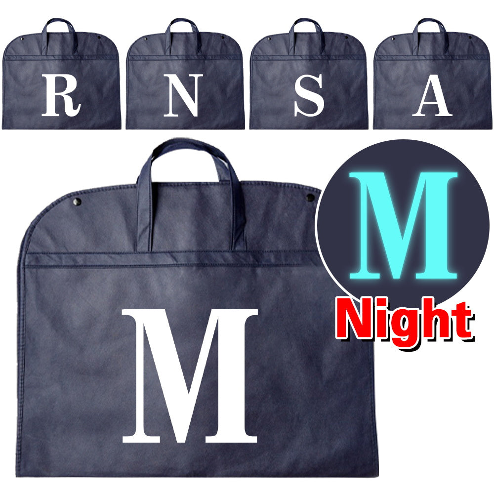 Luminous Letter Print Dust Cover Garment Bag 59.94cm Non-Woven Zippered Clothing Protector