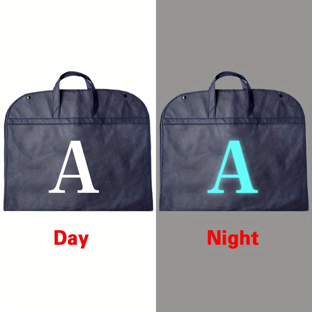 Luminous Letter Print Dust Cover Garment Bag 59.94cm Non-Woven Zippered Clothing Protector