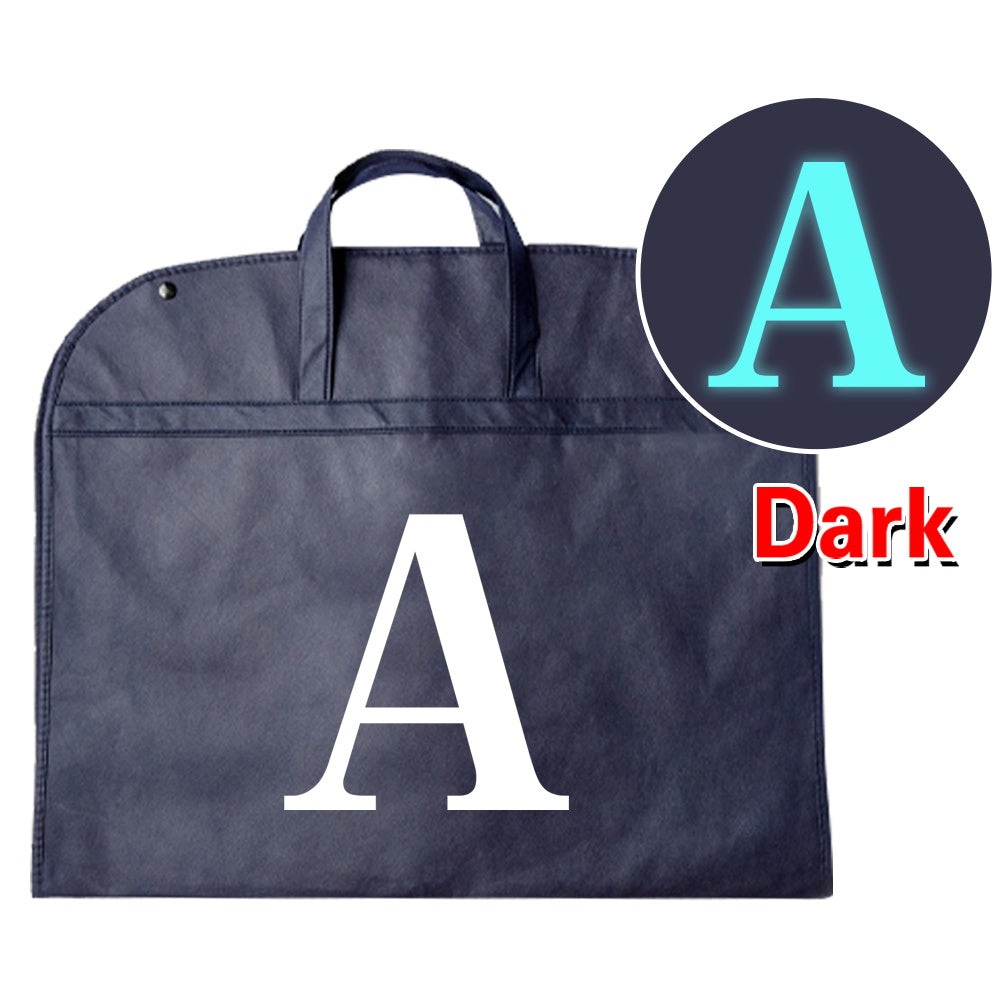 Luminous Letter Print Dust Cover Garment Bag 59.94cm Non-Woven Zippered Clothing Protector