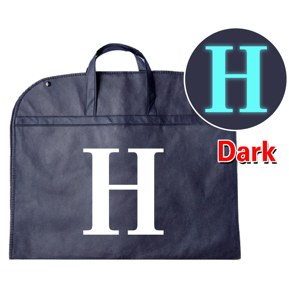Luminous Letter Print Dust Cover Garment Bag 59.94cm Non-Woven Zippered Clothing Protector