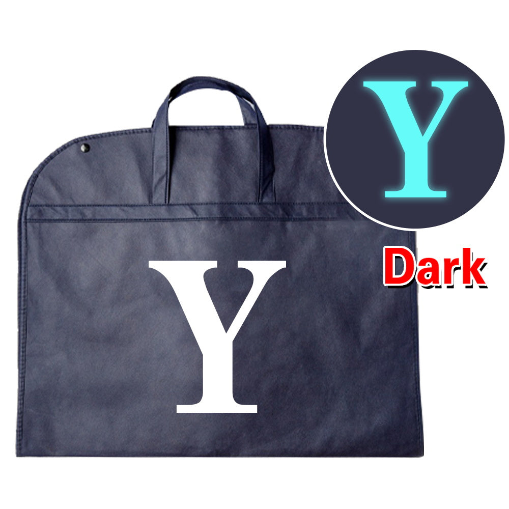 Luminous Letter Print Dust Cover Garment Bag 59.94cm Non-Woven Zippered Clothing Protector