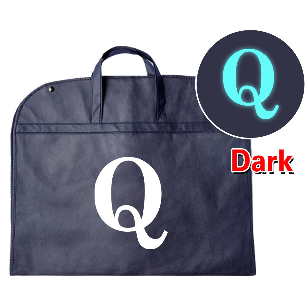 Luminous Letter Print Dust Cover Garment Bag 59.94cm Non-Woven Zippered Clothing Protector
