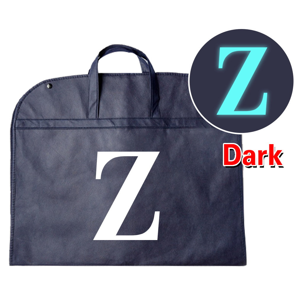 Luminous Letter Print Dust Cover Garment Bag 59.94cm Non-Woven Zippered Clothing Protector