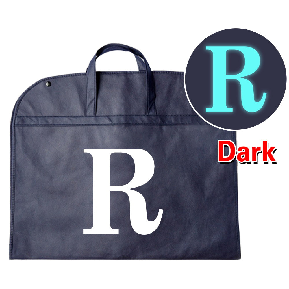 Luminous Letter Print Dust Cover Garment Bag 59.94cm Non-Woven Zippered Clothing Protector