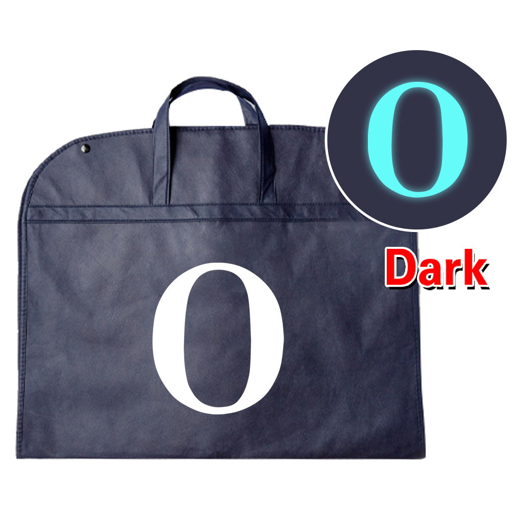 Luminous Letter Print Dust Cover Garment Bag 59.94cm Non-Woven Zippered Clothing Protector