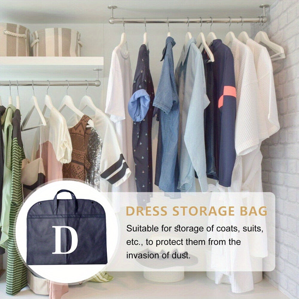 Luminous Letter Print Dust Cover Garment Bag 59.94cm Non-Woven Zippered Clothing Protector