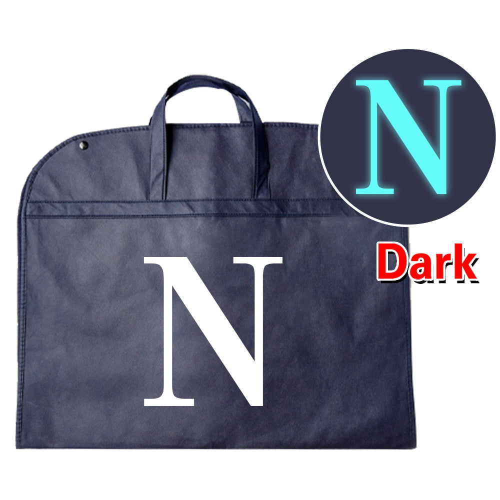 Luminous Letter Print Dust Cover Garment Bag 59.94cm Non-Woven Zippered Clothing Protector