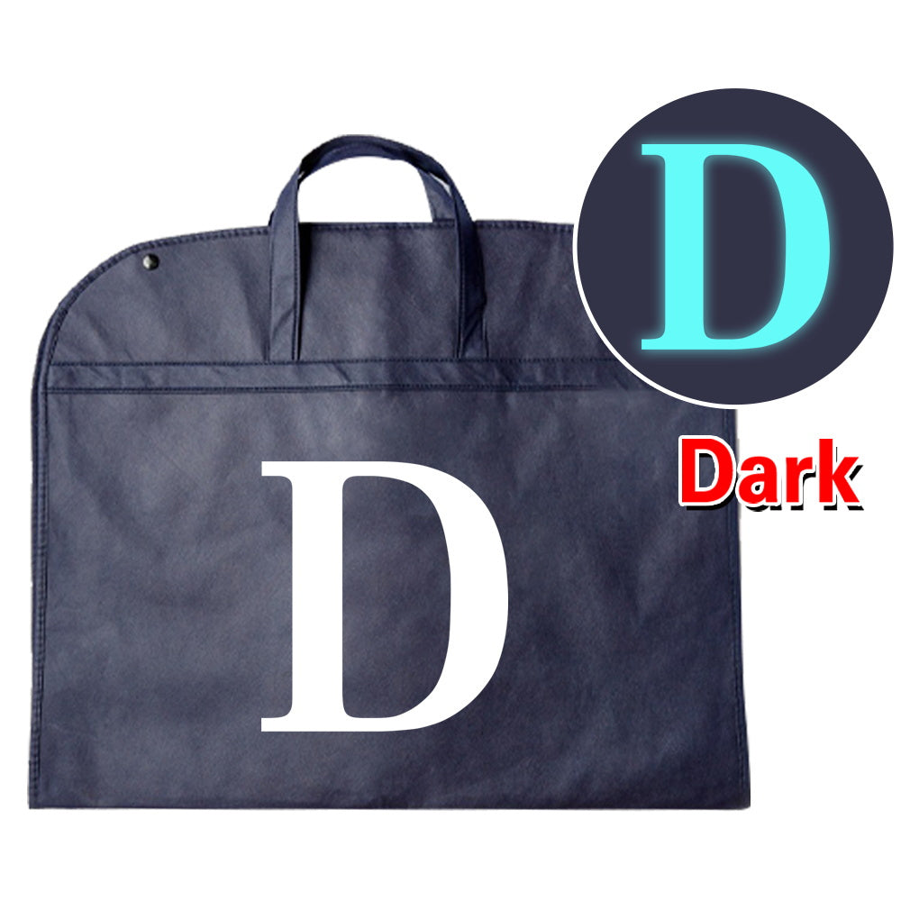 Luminous Letter Print Dust Cover Garment Bag 59.94cm Non-Woven Zippered Clothing Protector