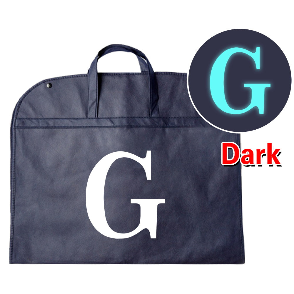 Luminous Letter Print Dust Cover Garment Bag 59.94cm Non-Woven Zippered Clothing Protector