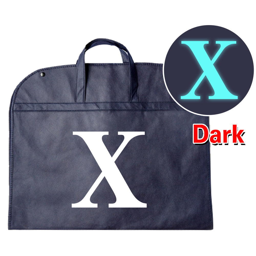 Luminous Letter Print Dust Cover Garment Bag 59.94cm Non-Woven Zippered Clothing Protector