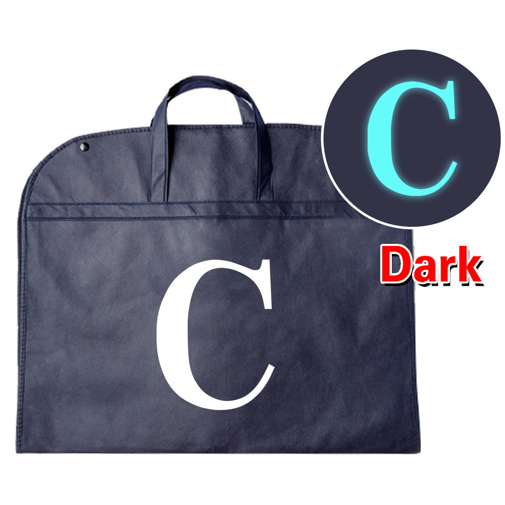Luminous Letter Print Dust Cover Garment Bag 59.94cm Non-Woven Zippered Clothing Protector