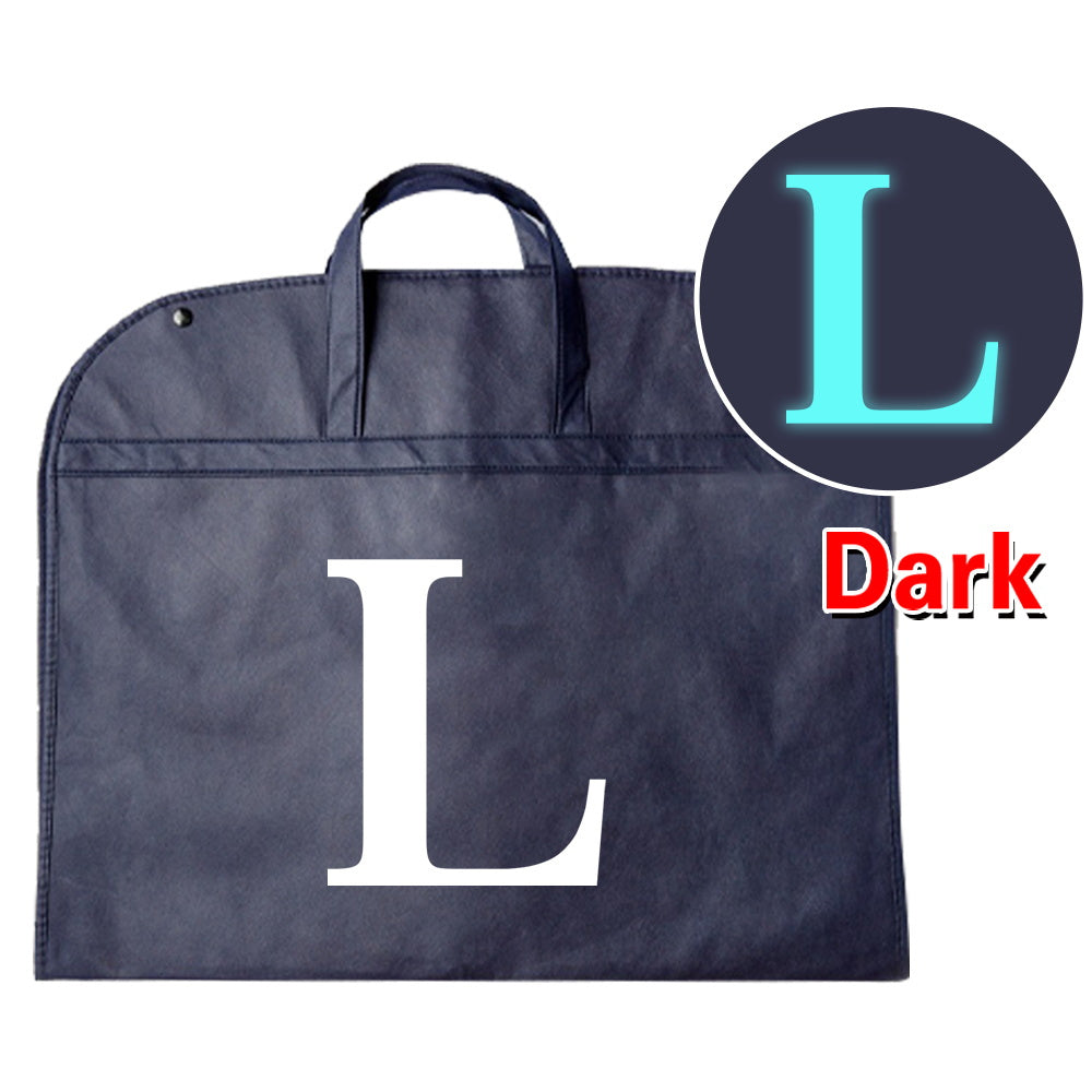Luminous Letter Print Dust Cover Garment Bag 59.94cm Non-Woven Zippered Clothing Protector