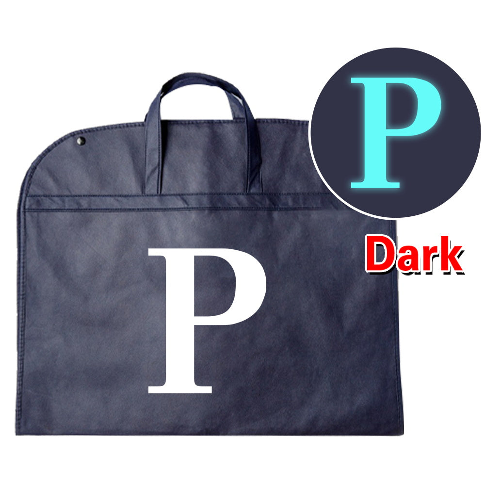 Luminous Letter Print Dust Cover Garment Bag 59.94cm Non-Woven Zippered Clothing Protector