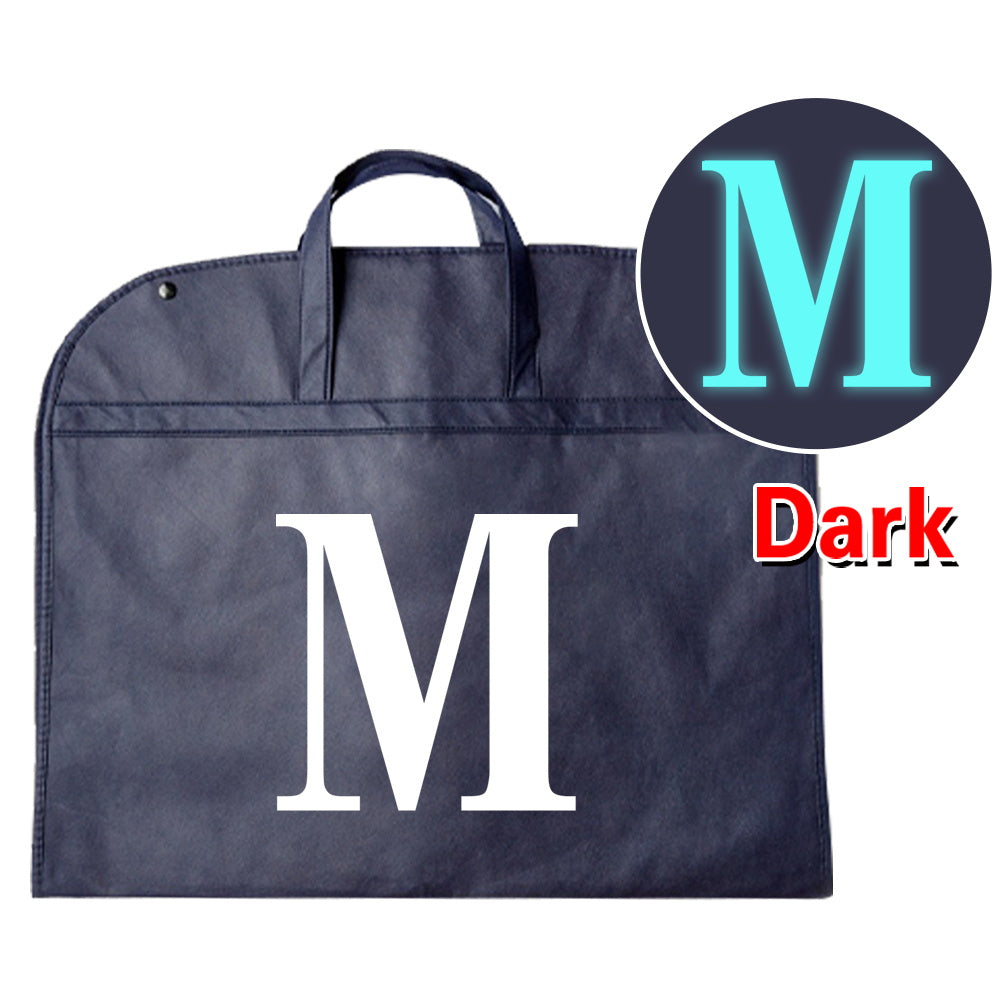 Luminous Letter Print Dust Cover Garment Bag 59.94cm Non-Woven Zippered Clothing Protector