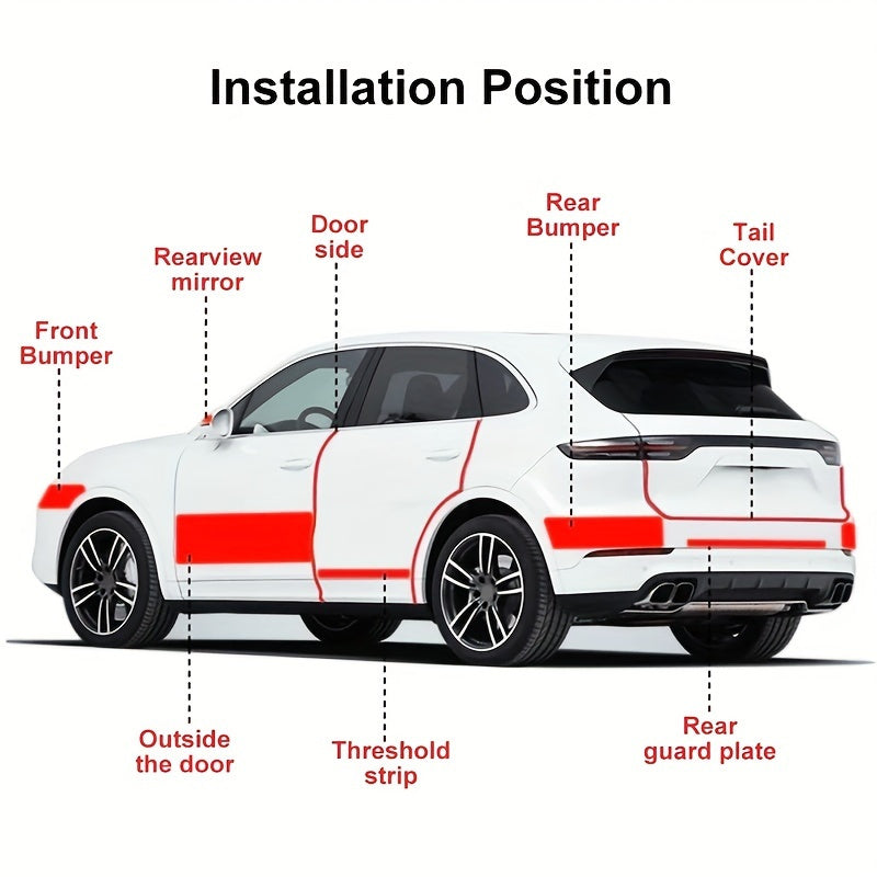 Universal Avtomobil 3D Nano Karbon Tolasi Yopishqoq Bantasi Avtomobil Bumperi Oyna Oyoq Oyna