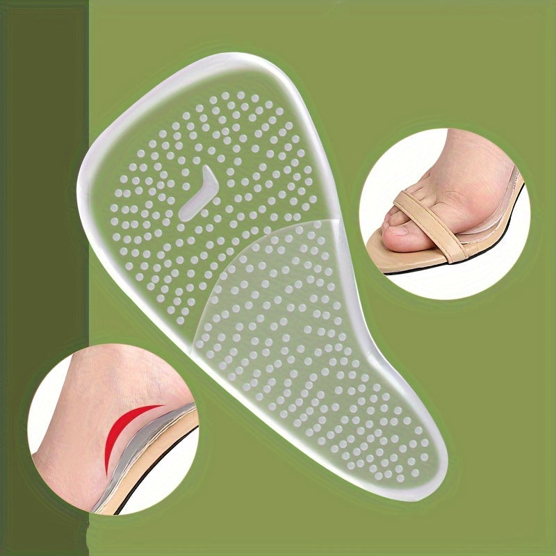 Women Silicone Gel High Heel Insoles Cushions for Arch Support Comfort