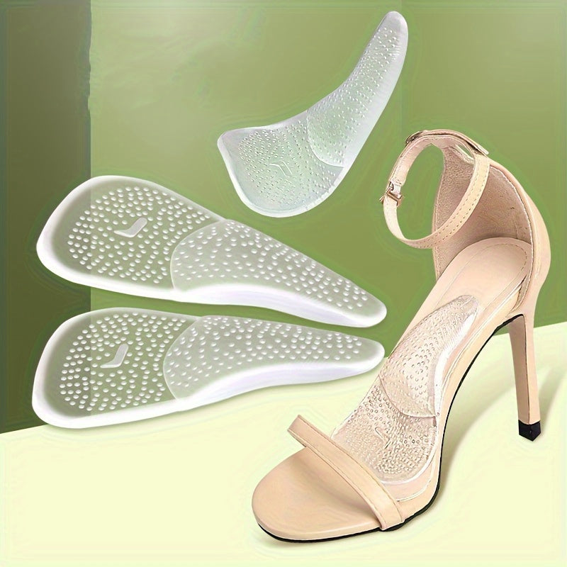 Women Silicone Gel High Heel Insoles Cushions for Arch Support Comfort