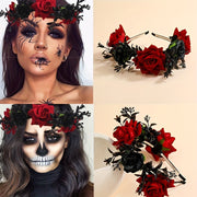 Bohemian Halloween Rose Headband Women Stylish Polyester Hair Accessory