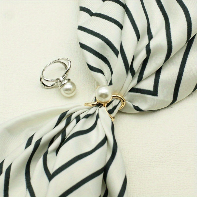 Juego de 4 hebillas de cinturón de perlas falsas con diseño de nudo para accesorios de ropa de niñas