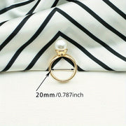 Set of 4 Faux Pearl Belt Buckles Knot Design for Girls' Clothing Accessories