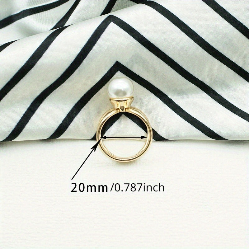 Set of 4 Faux Pearl Belt Buckles Knot Design for Girls' Clothing Accessories