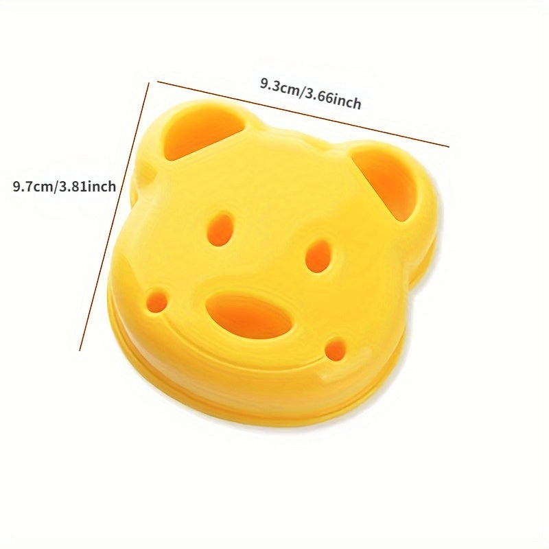 Cartoon Bear Sandwich Knives and Sealers Non-Stick Cookie Cutters Baking Molds