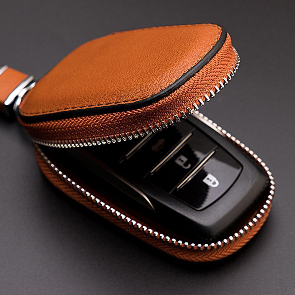 Universal Car Key Chain Cover With Zipper Scratch-Resistant Dust-Proof Protector