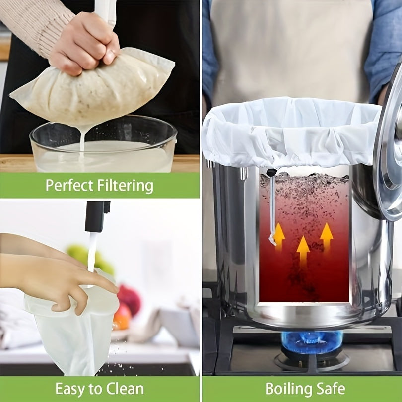 Reusable Fine Mesh Brew Bags for Home Brewing and Straining 40cm and 66cm